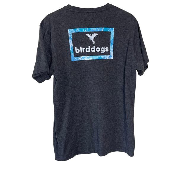 Birddogs Tee Shirt Mens Large Short Sleeve Crew Neck‎ Gray Cotton Graphic - Picture 2 of 9